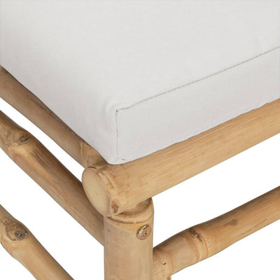 6 Piece Garden Lounge Set with Light Grey Cushions Bamboo Payday Deals