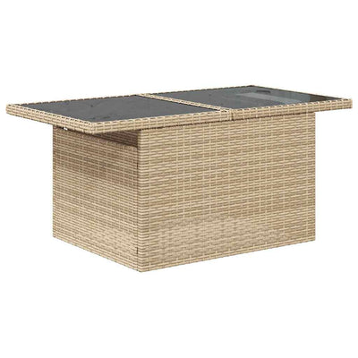 6 Piece Garden Sofa Set with Cushions Beige Poly Rattan Payday Deals