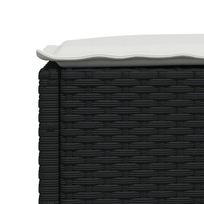6 Piece Garden Sofa Set with Cushions Black Poly Rattan Payday Deals