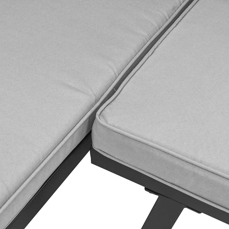 6 Piece Garden Sofa Set with Cushions Black Powder-coated Steel Payday Deals