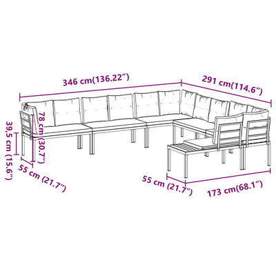 6 Piece Garden Sofa Set with Cushions Black Powder-coated Steel Payday Deals