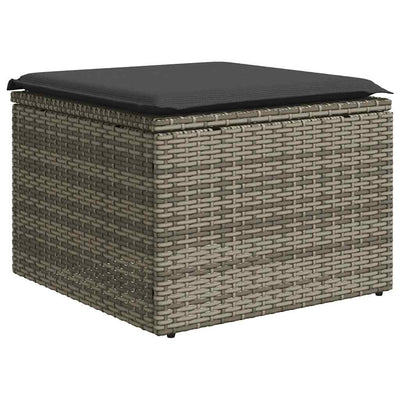 6 Piece Garden Sofa Set with Cushions Grey Poly Rattan Payday Deals