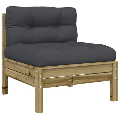 6 Piece Garden Sofa Set with Cushions Impregnated Wood Pine Payday Deals