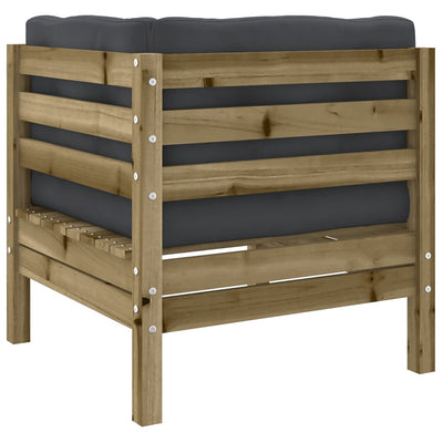 6 Piece Garden Sofa Set with Cushions Impregnated Wood Pine Payday Deals