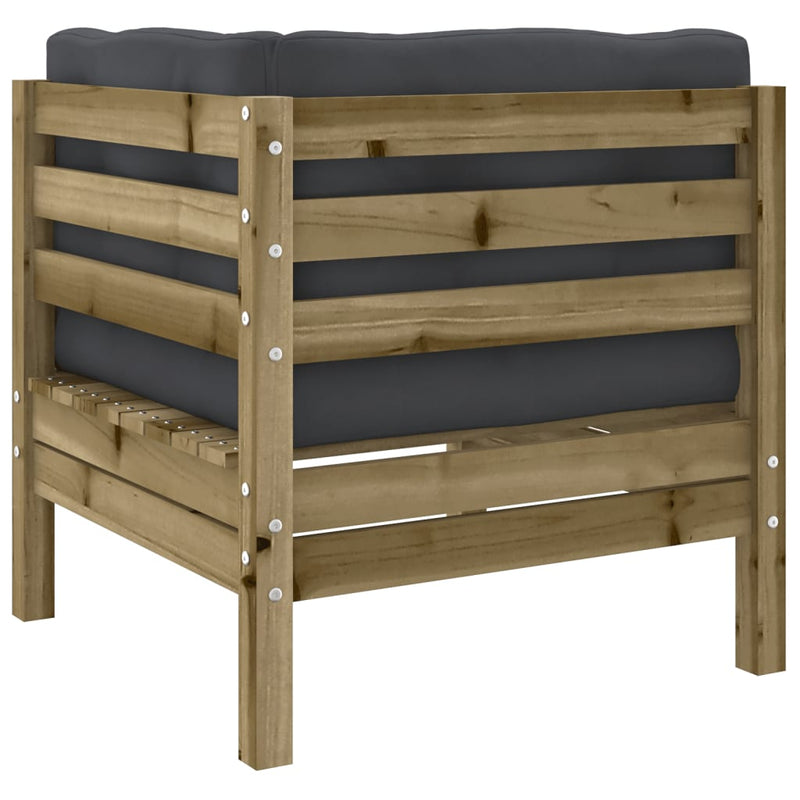 6 Piece Garden Sofa Set with Cushions Impregnated Wood Pine Payday Deals