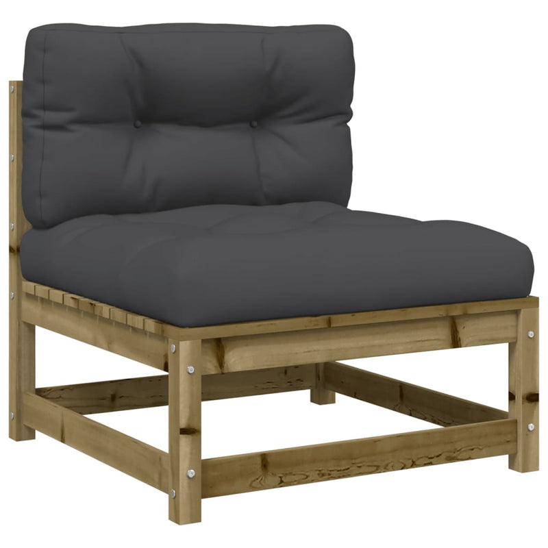 6 Piece Garden Sofa Set with Cushions Impregnated Wood Pine Payday Deals
