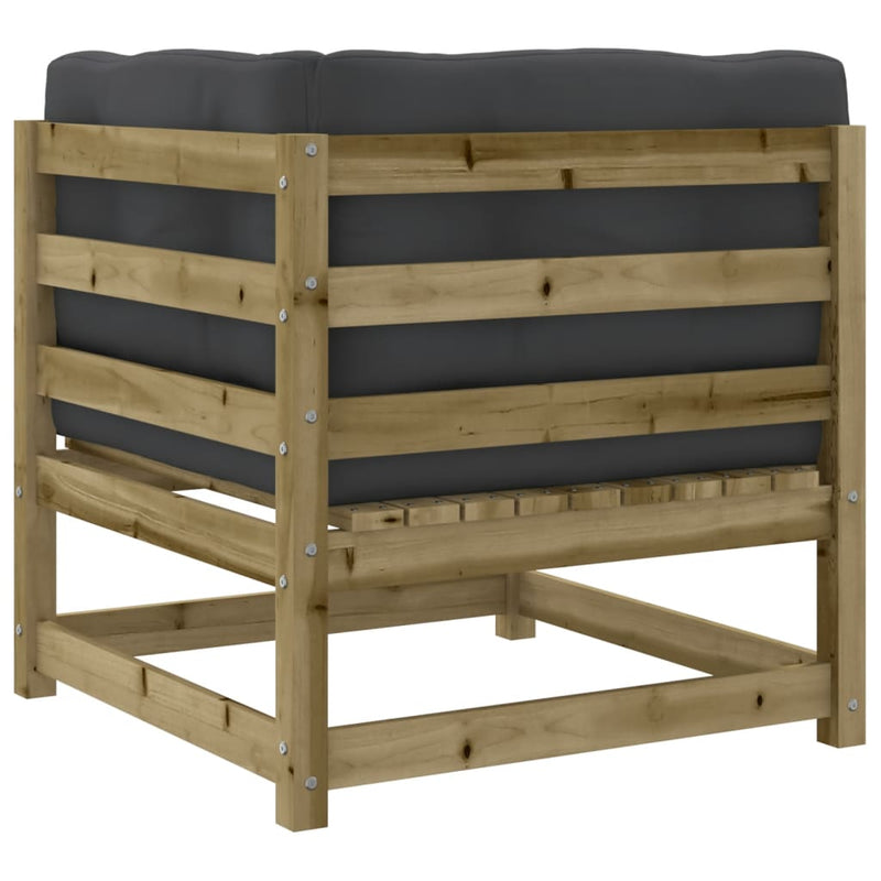 6 Piece Garden Sofa Set with Cushions Impregnated Wood Pine Payday Deals