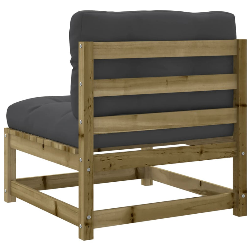 6 Piece Garden Sofa Set with Cushions Impregnated Wood Pine Payday Deals