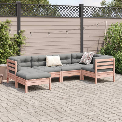 6 Piece Garden Sofa Set with Cushions Solid Wood Douglas Fir Payday Deals