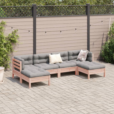 6 Piece Garden Sofa Set with Cushions Solid Wood Douglas Fir Payday Deals