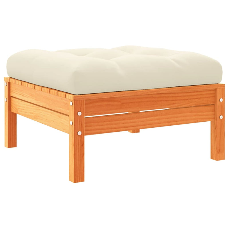 6 Piece Garden Sofa Set with Cushions Wax Brown Solid Wood Pine Payday Deals
