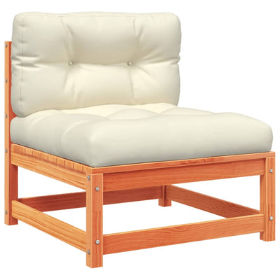 6 Piece Garden Sofa Set with Cushions Wax Brown Solid Wood Pine Payday Deals