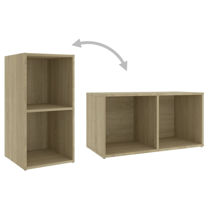 6 Piece TV Cabinet Set Sonoma Oak Engineered Wood Payday Deals