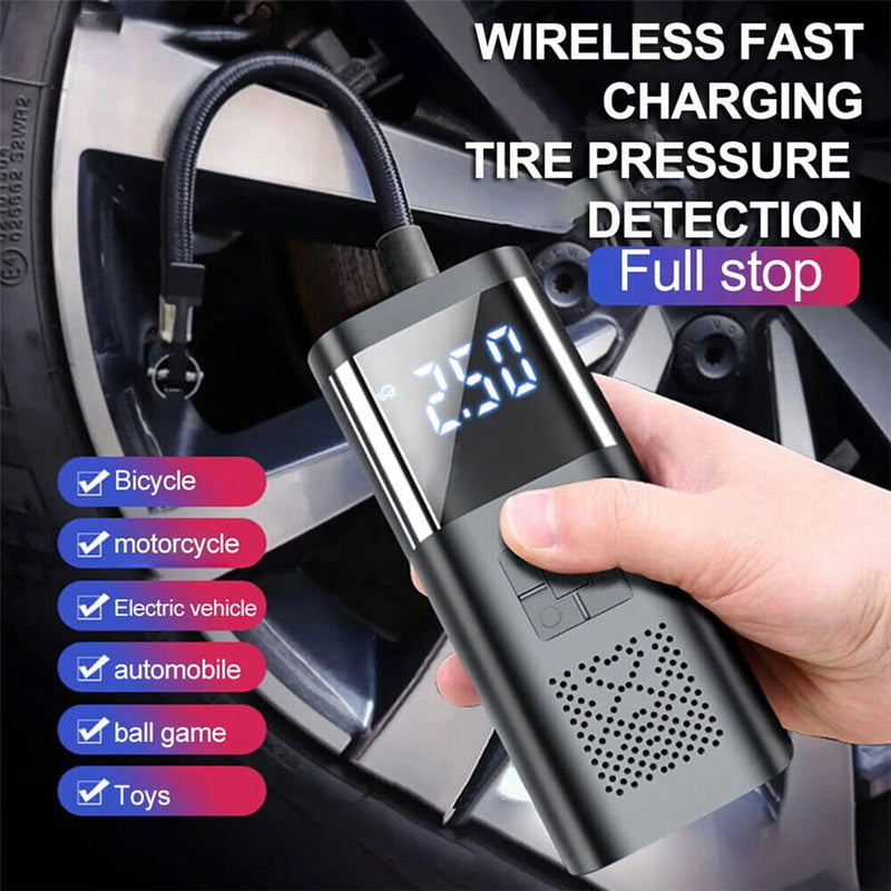 6000mAh Car Tyre Inflator 12V Air Compressor Electric Pump Cordless USB Charging Payday Deals