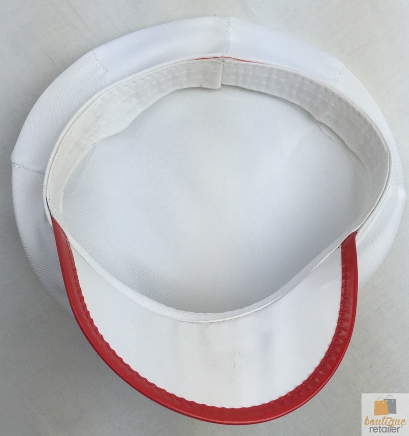 NURSE HAT Doctor Fancy Halloween Party Costume Accessory Cap - White/Red