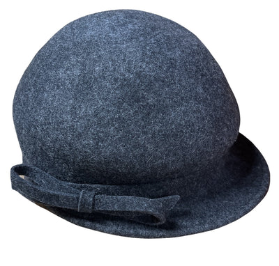 Maddison Avenue Womens Adjustable Wool Vintage Beret Cap Bow One Size - Grey