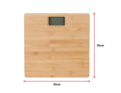 180KG Bamboo Natural Personal Digital Bathroom Scale