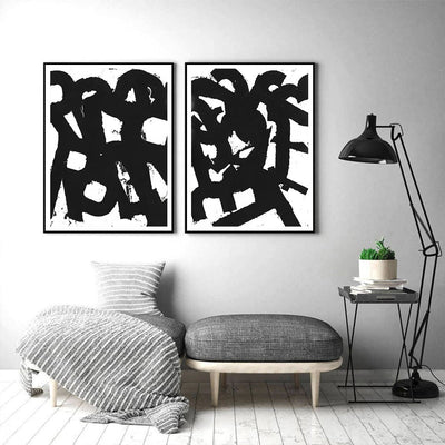 60cmx90cm Rock N Roll 2 Sets Black Frame Canvas Wall Art Payday Deals