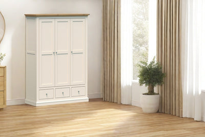 Hannah Wardrobe French Provincial 3 Door 3 Drawer Wardrobe