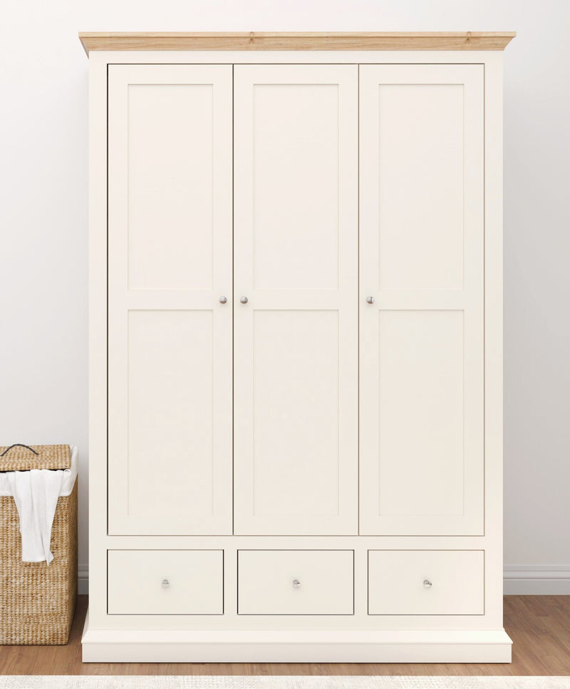 Hannah Wardrobe French Provincial 3 Door 3 Drawer Wardrobe