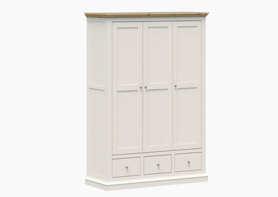 Hannah Wardrobe French Provincial 3 Door 3 Drawer Wardrobe