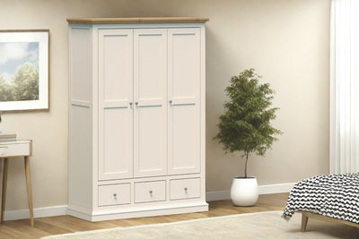 Hannah Wardrobe French Provincial 3 Door 3 Drawer Wardrobe