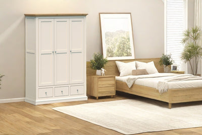 Hannah Wardrobe French Provincial 3 Door 3 Drawer Wardrobe