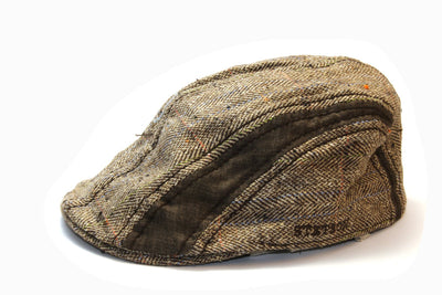 Stetson Mens Manatee Hat Flat Cap Ivy Golf Herringbone Wool Silk Linen