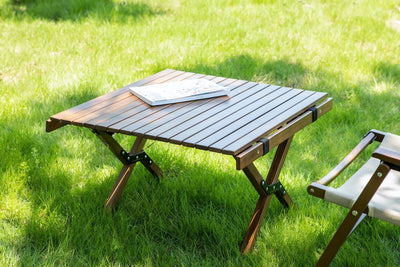 62cm Foldable Bamboo Outdoor Camping Table Waterproof Wood Wooden Travel - Small Payday Deals