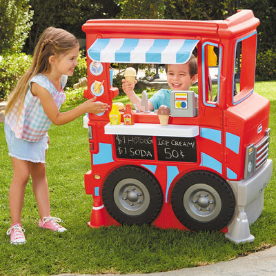 Little Tikes Play Big Cozy 2 In 1 Food Ice Cream Truck Cashier 2+ - Made in USA