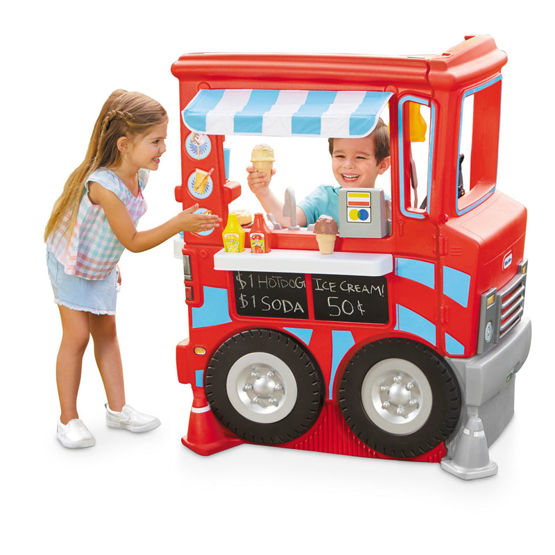 Little Tikes Play Big Cozy 2 In 1 Food Ice Cream Truck Cashier 2+ - Made in USA