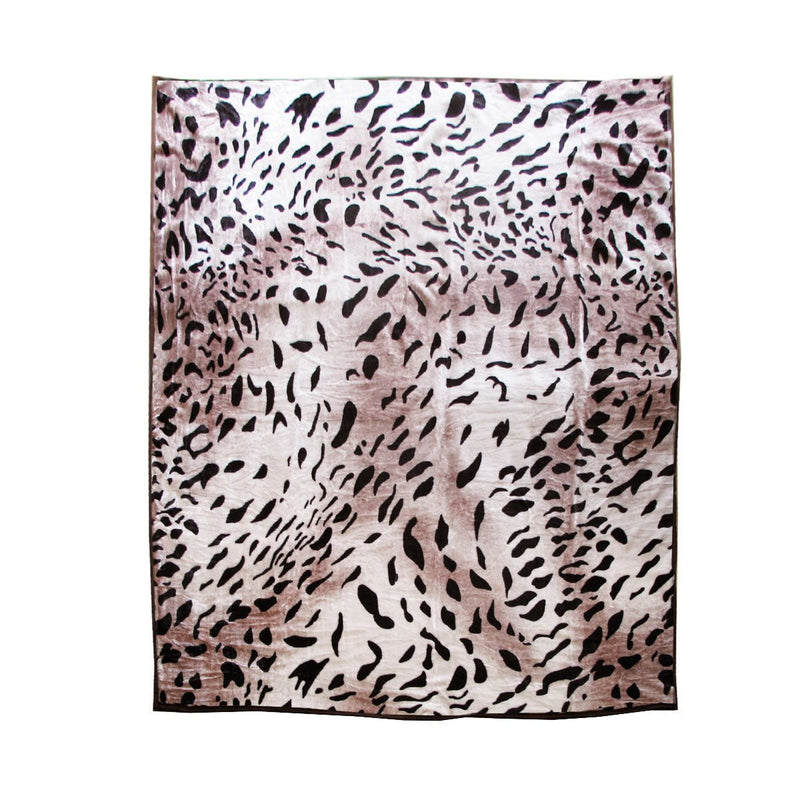 675gsm 2 Ply Animal Print Faux Mink Blanket Queen 200x240 cm Jaguar Payday Deals