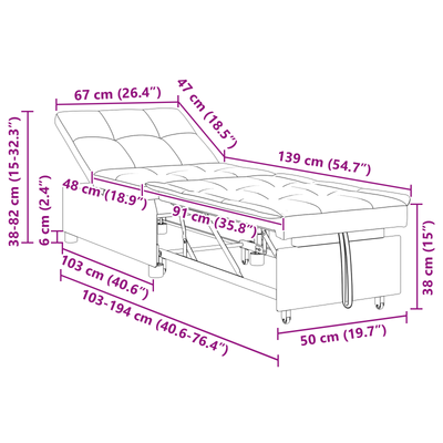 Sofa Bed 3-in-1 Pull-Out Black Velvet