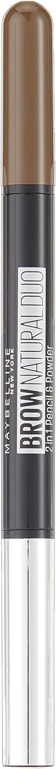 Maybelline New York Natural Eye Brow Duo 2 in 1 Pencil & Powder - Deep Brown