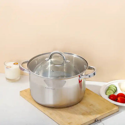 Kaisa Villa 6.5 Litre Casserole Pot Stainless Steel Induction Cooking Stock Stew