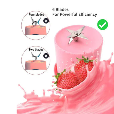 420ml Portable Bottle Blender Protein USB Electric Rechargeable Fruit Juicer Smoothie 