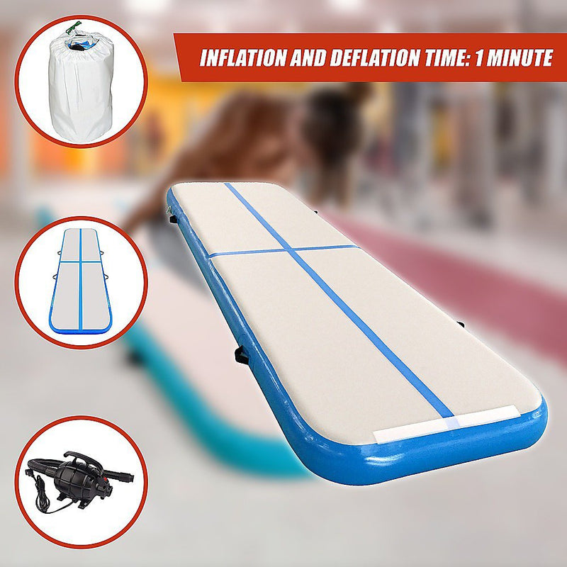 6m Inflatable Air Track Gym Mat Airtrack Tumbling Gymnastics Tumbling with Pump Payday Deals