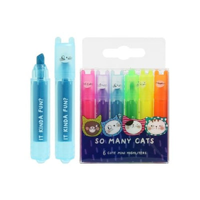 6pcs So Many Cats Cute Scented Mini Highlighter Pens Payday Deals