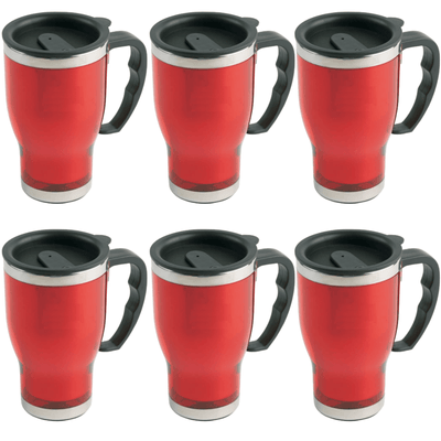 6x Explorer Mug Travel Cup Stainless Steel Insulated Coffee Thermal Bottle - Red Payday Deals