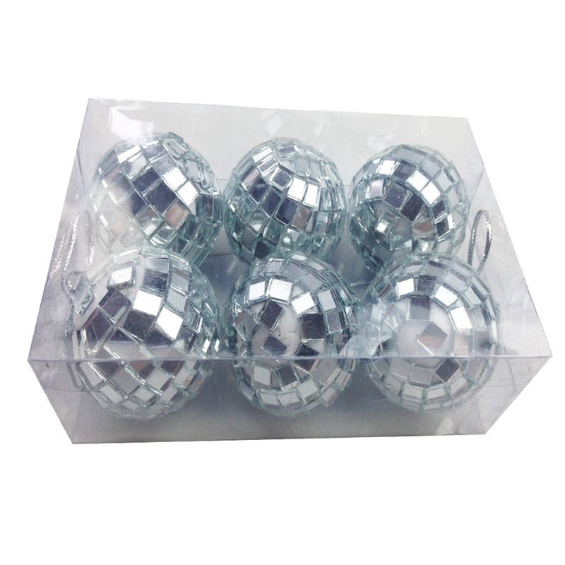 6x Hanging Mini Disco Balls Shiny Silver Mirror Party Halloween Reflect 4cm Bulk Payday Deals