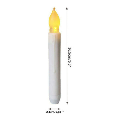 6XLED Flameless Candles Light Taper wih Battery Operated Party Wedding Payday Deals