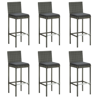 7 Piece Garden Bar Set with Cushions Grey Payday Deals