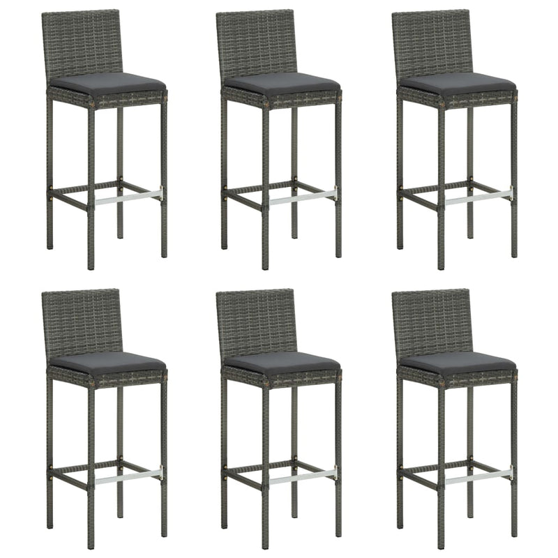 7 Piece Garden Bar Set with Cushions Grey Payday Deals