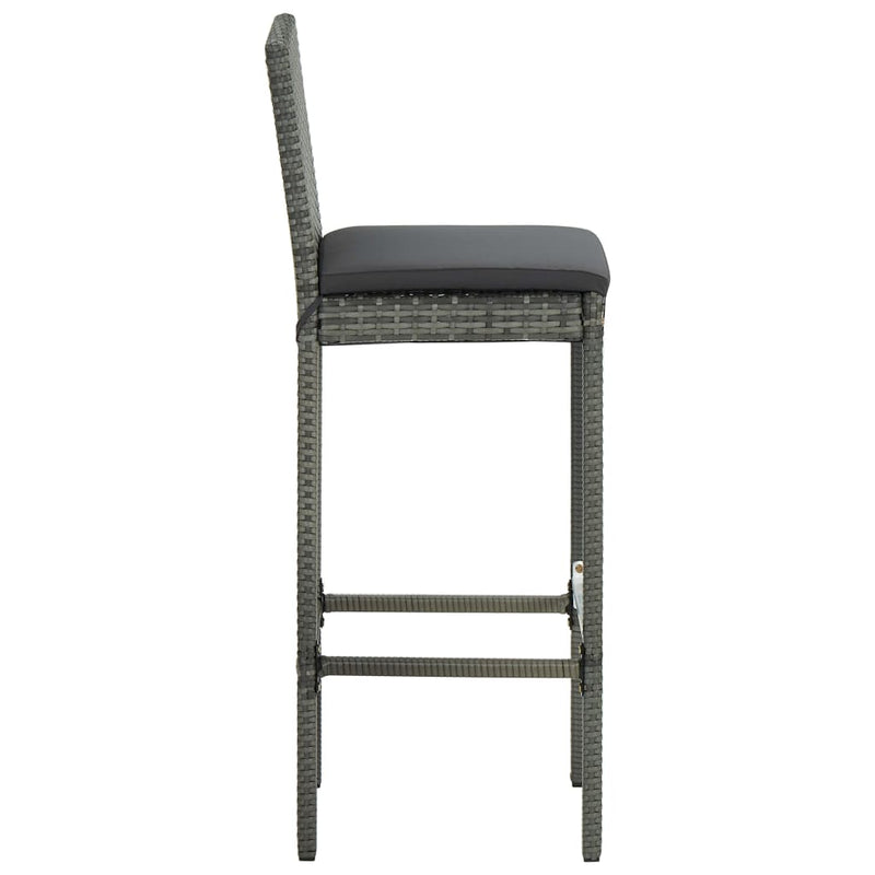 7 Piece Garden Bar Set with Cushions Grey Payday Deals
