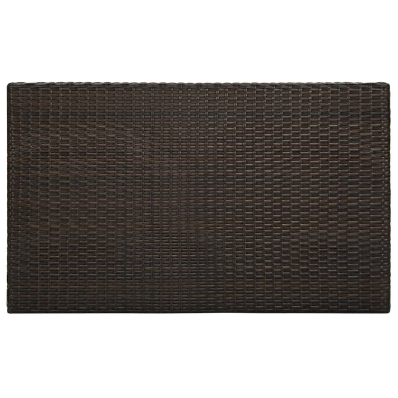 7 Piece Garden Bar Set with Cushions Poly Rattan Brown Payday Deals