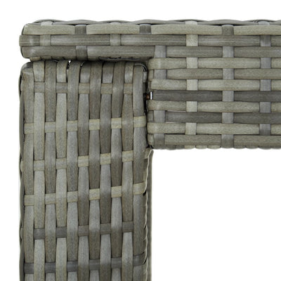 7 Piece Garden Bar Set with Cushions Poly Rattan Grey Payday Deals