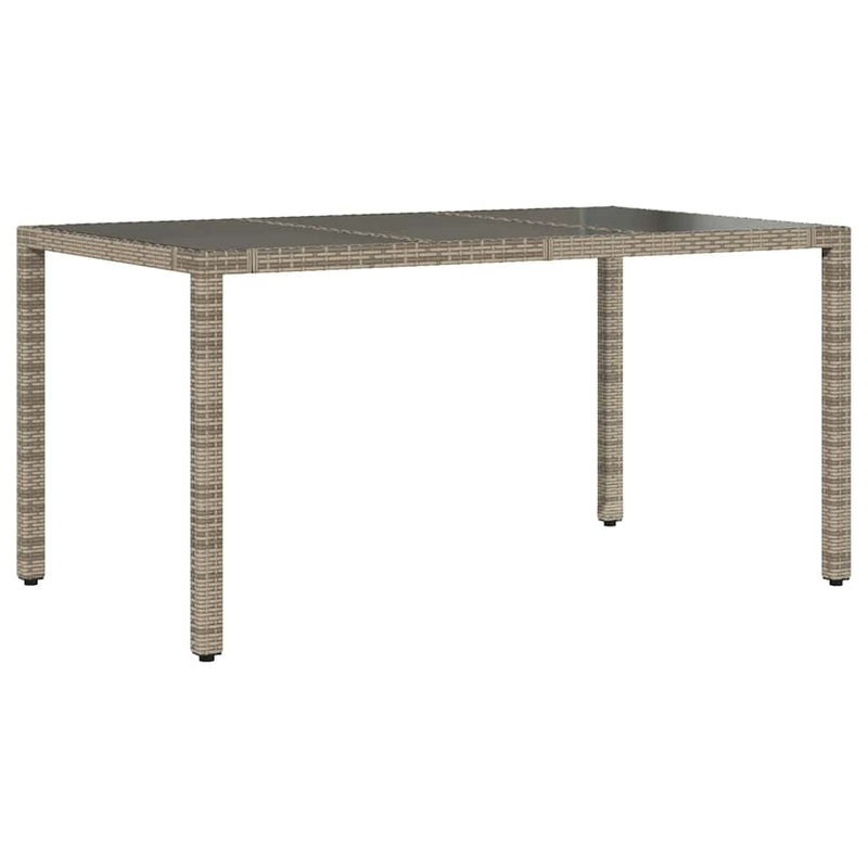 7 Piece Garden Bistro Set with Cushions Grey Poly Rattan Payday Deals