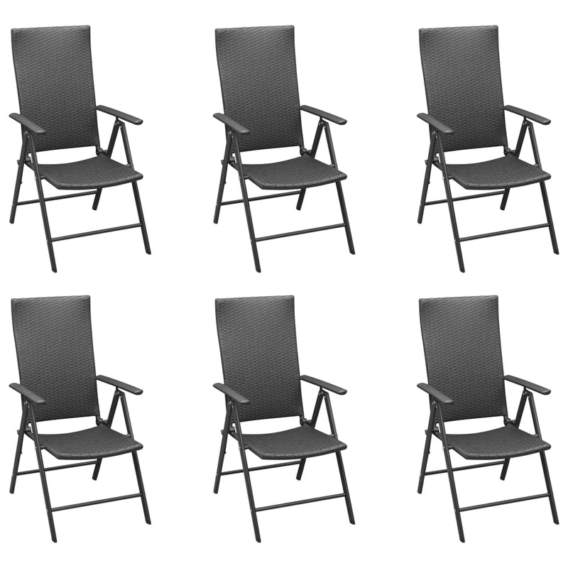 7 Piece Garden Dining Set Black Payday Deals