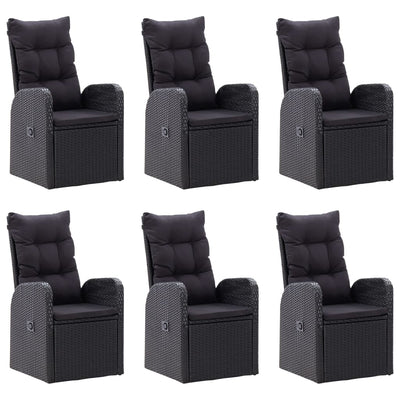 7 Piece Garden Dining Set Black Payday Deals