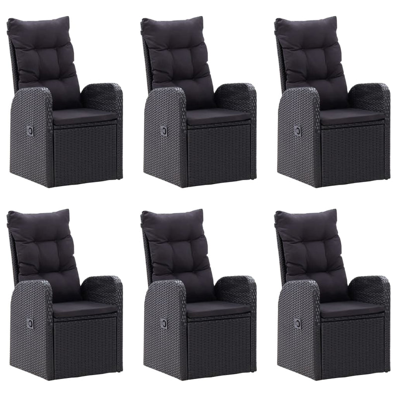 7 Piece Garden Dining Set Black Payday Deals
